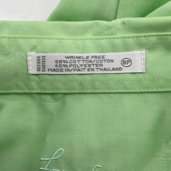 Foxcroft Women's Wrinkle Free Long Sleeve Butterfly Button Shirt 8P Mint Green - Picture 6 of 10